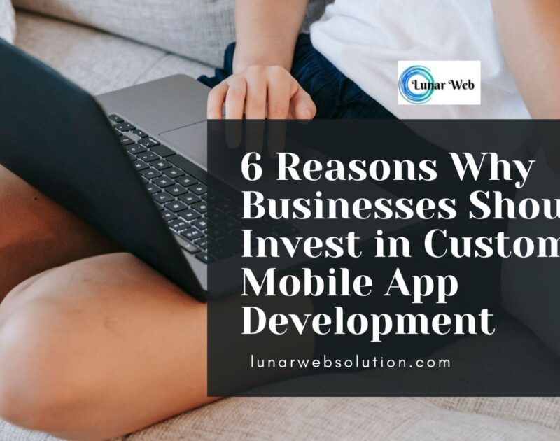 6 Reasons to Invest in Custom Mobile App Development - Lunar Web Solution